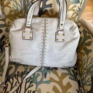 Michael Kors White Leather Handbag